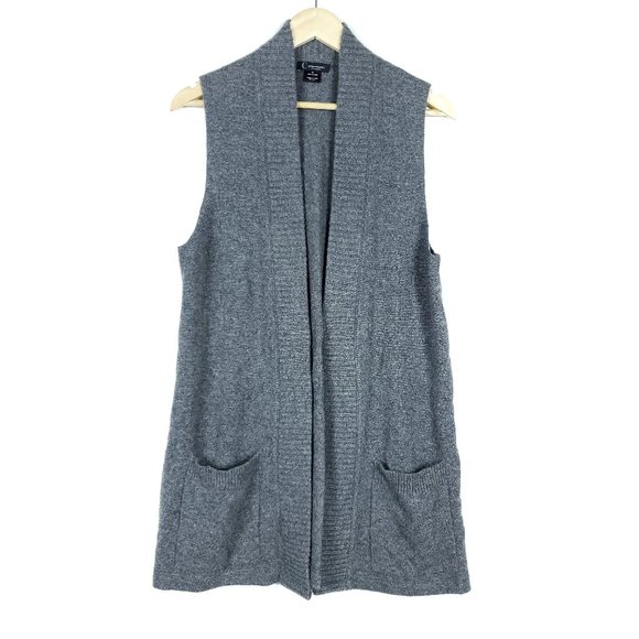 C by Bloomingdales Sweaters - C by Bloomingdales Cashmere Gray Sweater Long Vest